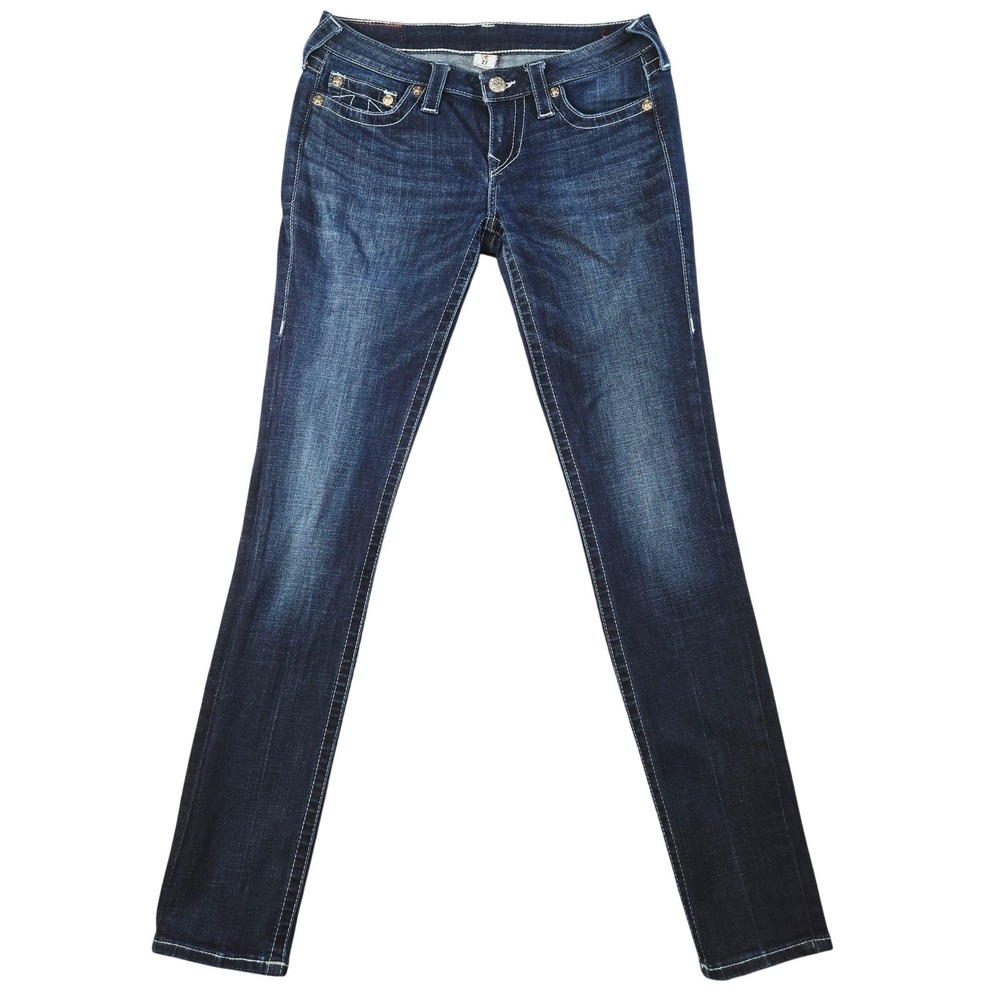 True Religion Jeans Womens 30 Blue Denim Skinny Medium Wash Stretch 30x31